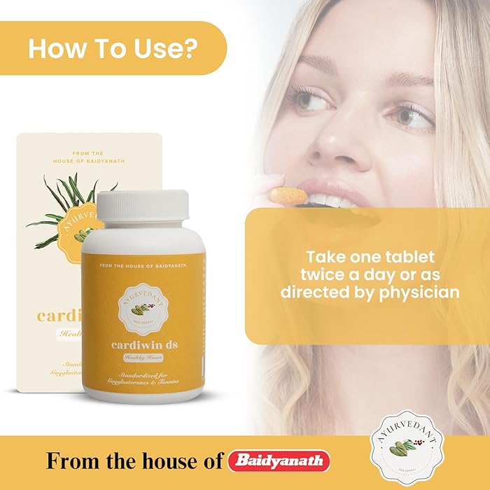 Baidyanath (Jhansi) Ayurvedant Cardiwin DS Tablet -Ayurved Essentials