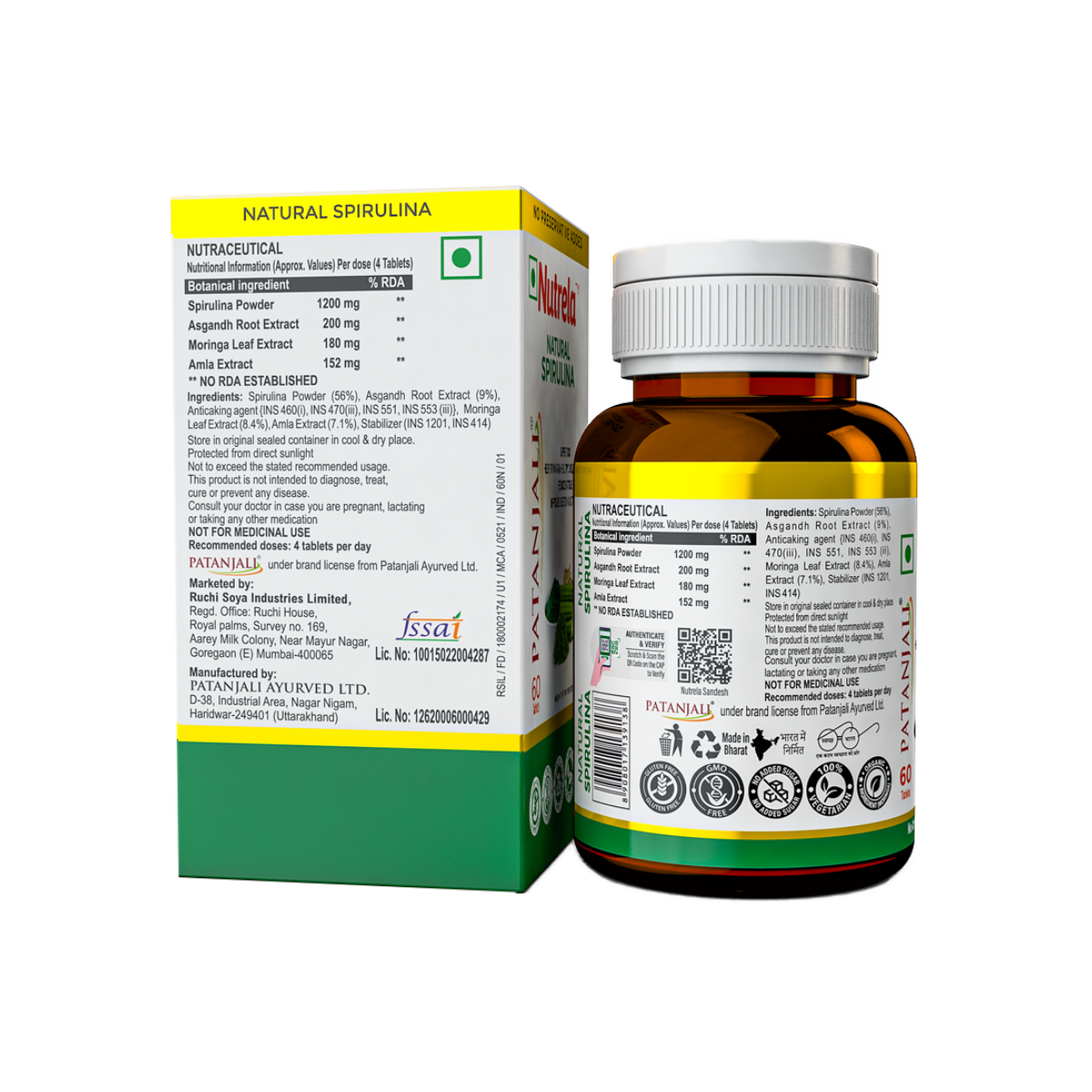 PAT NUTRELA SPIRULINA NATURAL