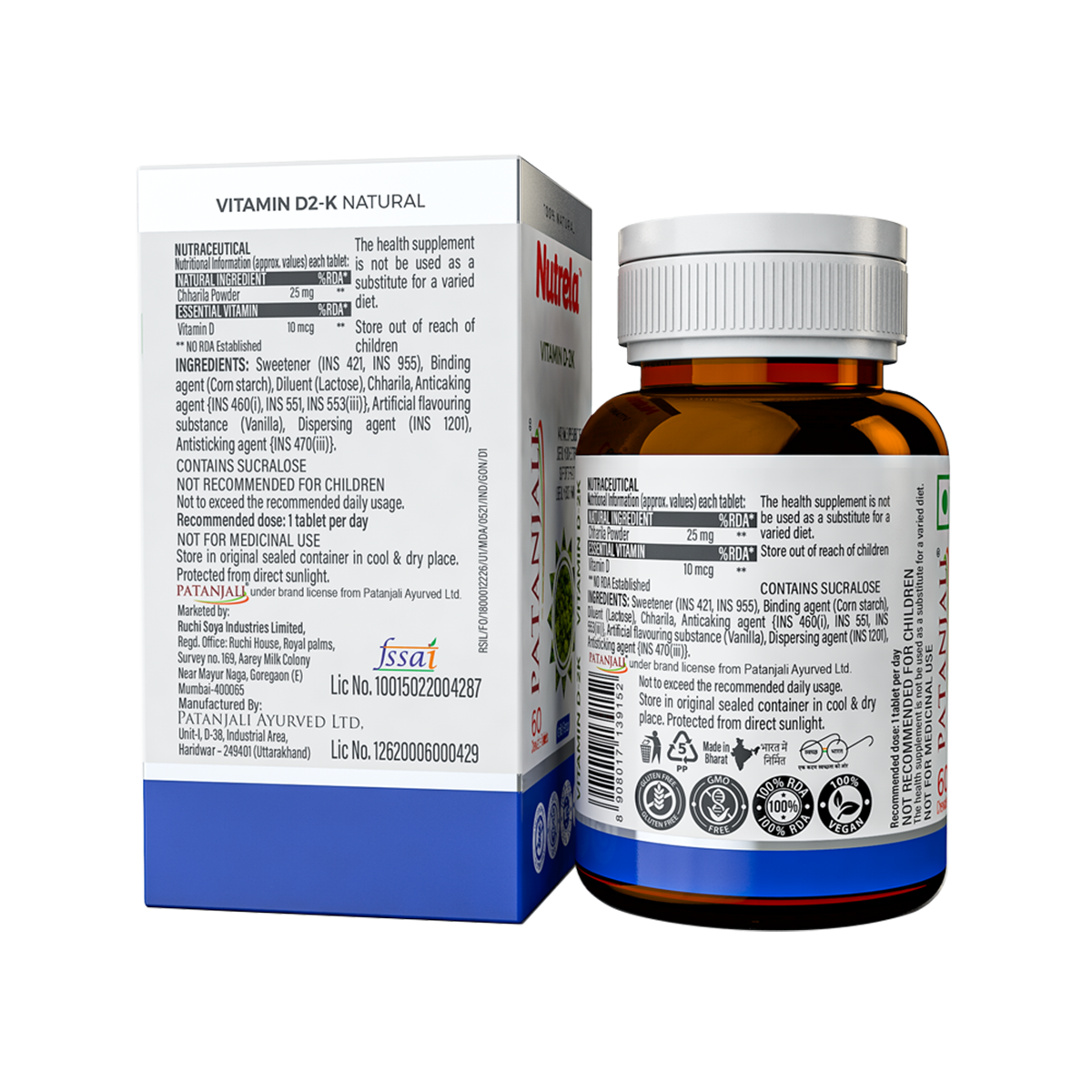 PAT NUTRELA VIT D2K NATURAL VANILA