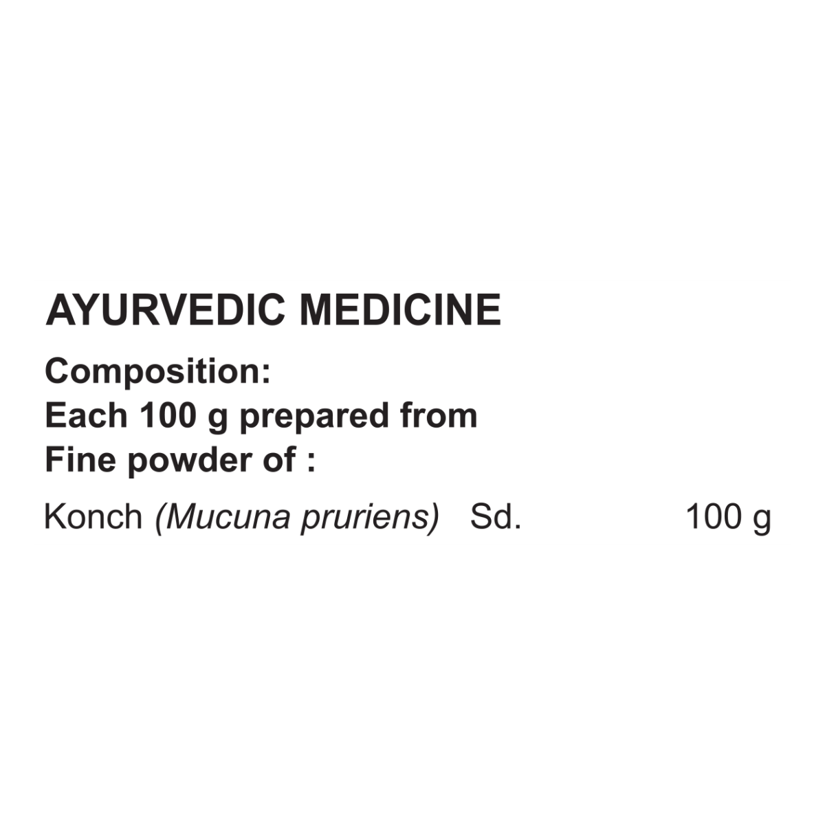 Shuddh Konch Beej Churna 100 Gm